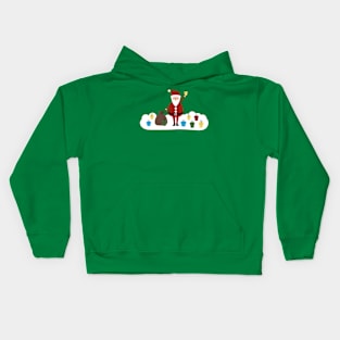 Santa Claus and gifts Kids Hoodie